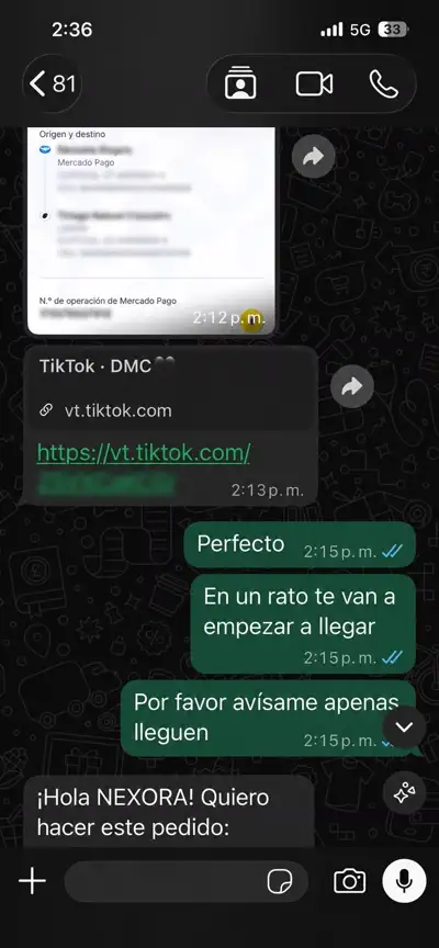 Comprobante de pago de cliente 4